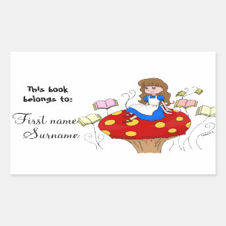 Etiqueta do Livro Alice no País das Maravilhas