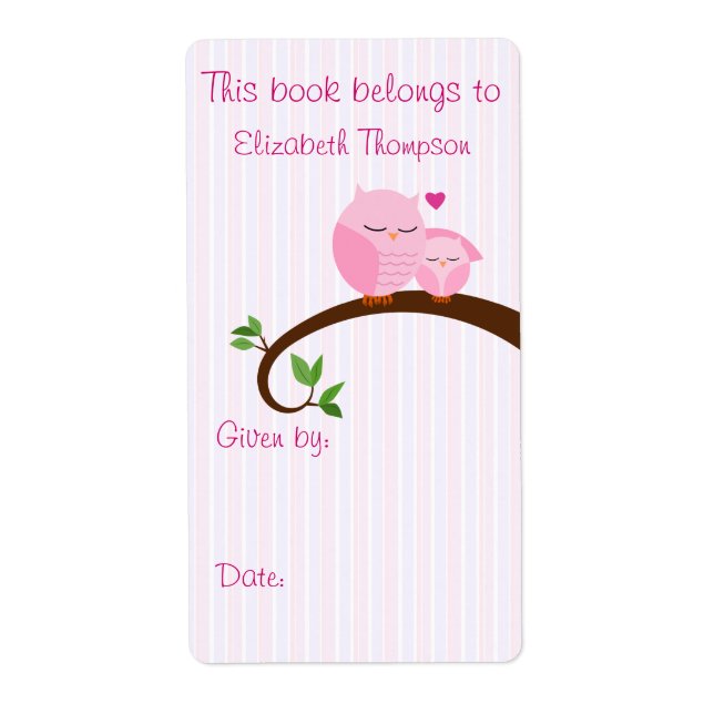 Etiqueta do Livro da Mãe e da Bebê (Frente)