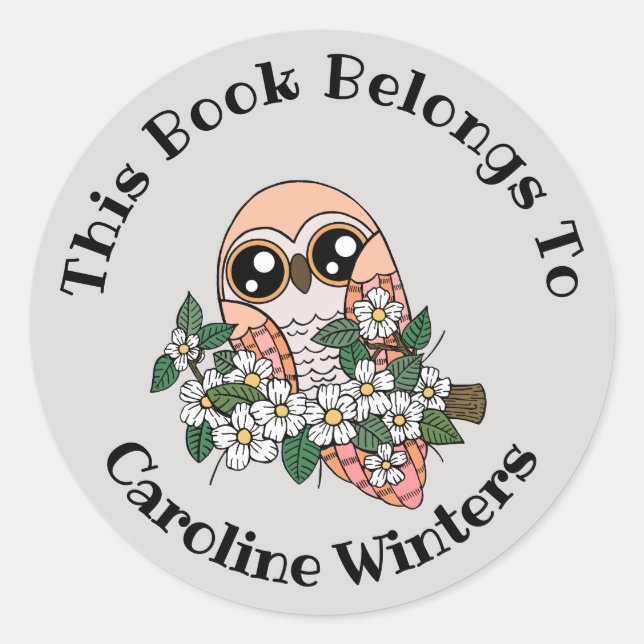 Etiqueta do Livro do Pastel Owl (Frente)