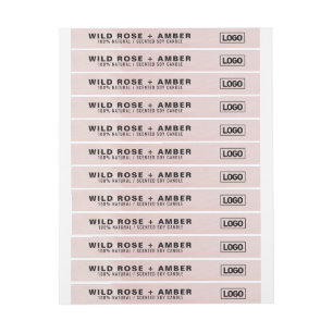 Etiqueta do logotipo da vela fina, cor-de-rosa à p