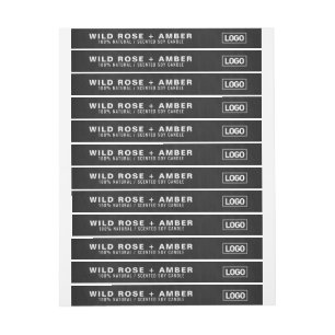 Etiqueta do logotipo da vela fina - Selo à prova d