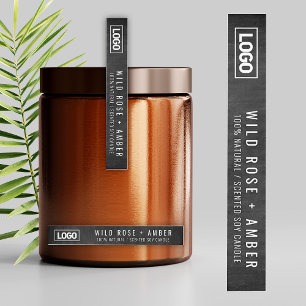 Etiqueta do logotipo da vela fina - Selo à prova d