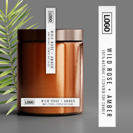 Etiqueta do logotipo da vela fina - Selo à prova d