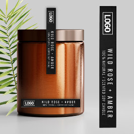 Etiqueta do logotipo da vela fina - Selo à prova d