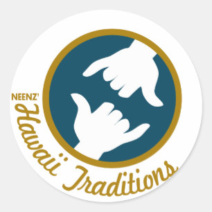 Etiqueta do logotipo das tradições de Havaí