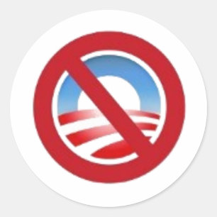 etiqueta do logotipo de Anti-obama