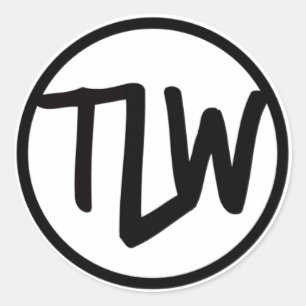 Etiqueta do logotipo de TLW lustrosa