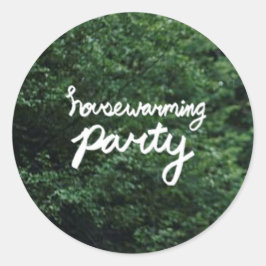 Etiqueta do logotipo do PARTIDO do HOUSEWARMING