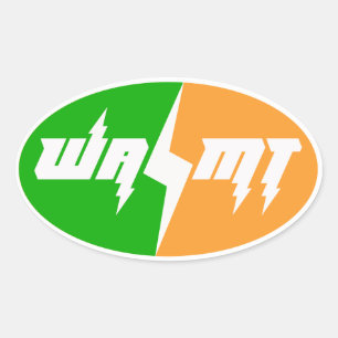 Etiqueta do logotipo do trovão da equipe WAMT