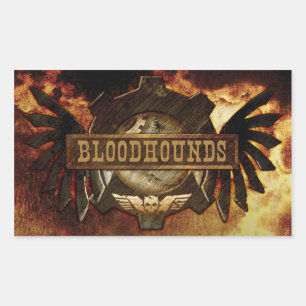 Etiqueta do logotipo dos Bloodhounds (retângulo)