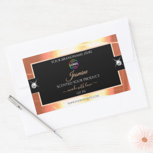 Etiqueta do logotipo Nobre Black Shiny Salmon Crea