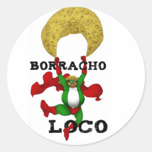 Etiqueta do louco de Borracho