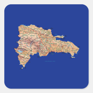 Etiqueta do mapa da República Dominicana