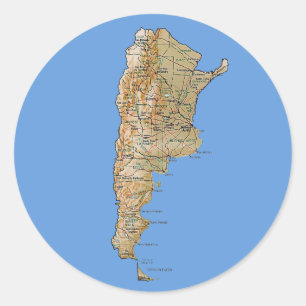 Etiqueta do mapa de Argentina