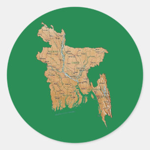 Etiqueta do mapa de Bangladesh