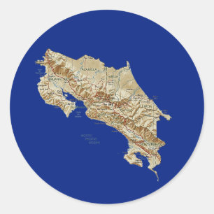 Etiqueta do mapa de Costa Rica