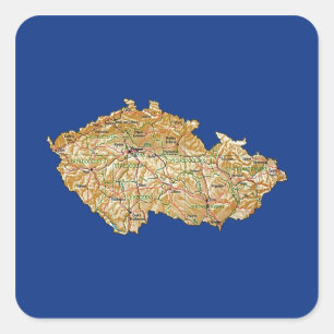 Etiqueta do mapa de Czechia