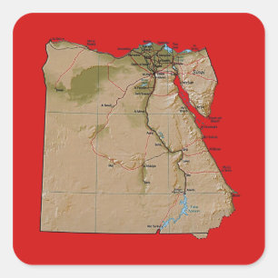 Etiqueta do mapa de Egipto