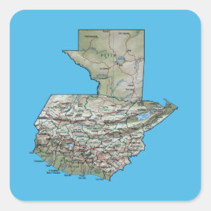 Etiqueta do mapa de Guatemala