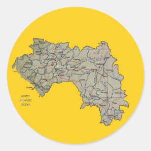 Etiqueta do mapa de Guiné-Conakry