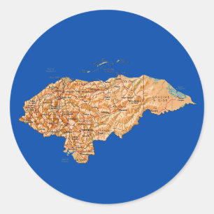 Etiqueta do mapa de Honduras