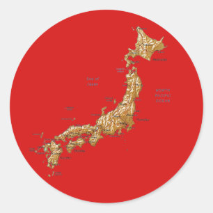 Etiqueta do mapa de Japão