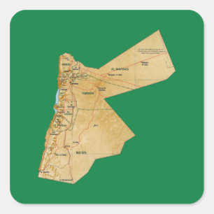 Etiqueta do mapa de Jordão