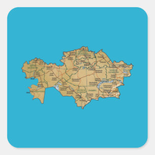 Etiqueta do mapa de Kazakhstan