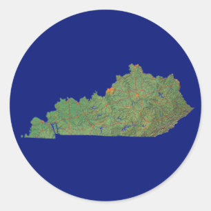 Etiqueta do mapa de Kentucky