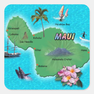 Etiqueta do mapa de Maui