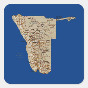 Etiqueta do mapa de Namíbia