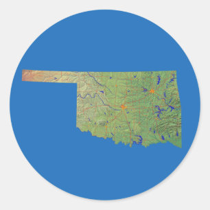 Etiqueta do mapa de Oklahoma