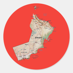 Etiqueta do mapa de Oman