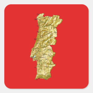 Etiqueta do mapa de Portugal