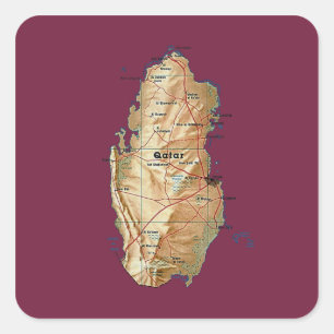 Etiqueta do mapa de Qatar