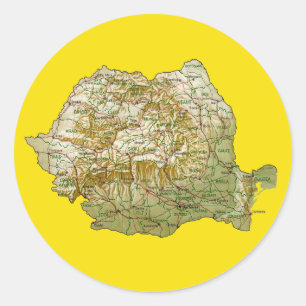 Etiqueta do mapa de Romania