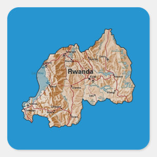 Etiqueta do mapa de Rwanda