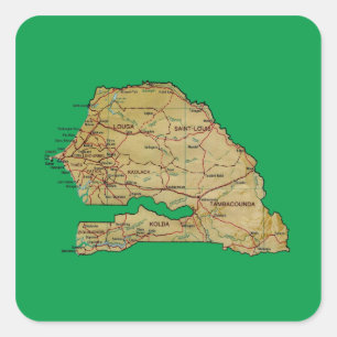 Etiqueta do mapa de Senegal