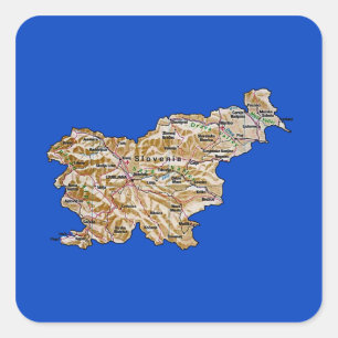 Etiqueta do mapa de Slovenia
