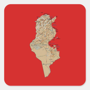 Etiqueta do mapa de Tunísia