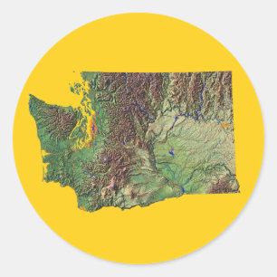 Etiqueta do mapa de Washington