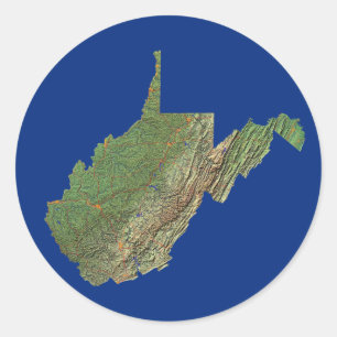 Etiqueta do mapa de West Virginia