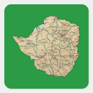 Etiqueta do mapa de Zimbabwe