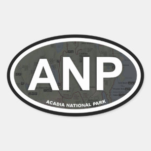 Etiqueta do mapa do Acadia (texto branco)