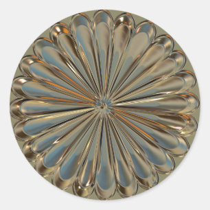 Etiqueta do medalhão da flor do art deco