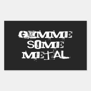 etiqueta do metal pesado