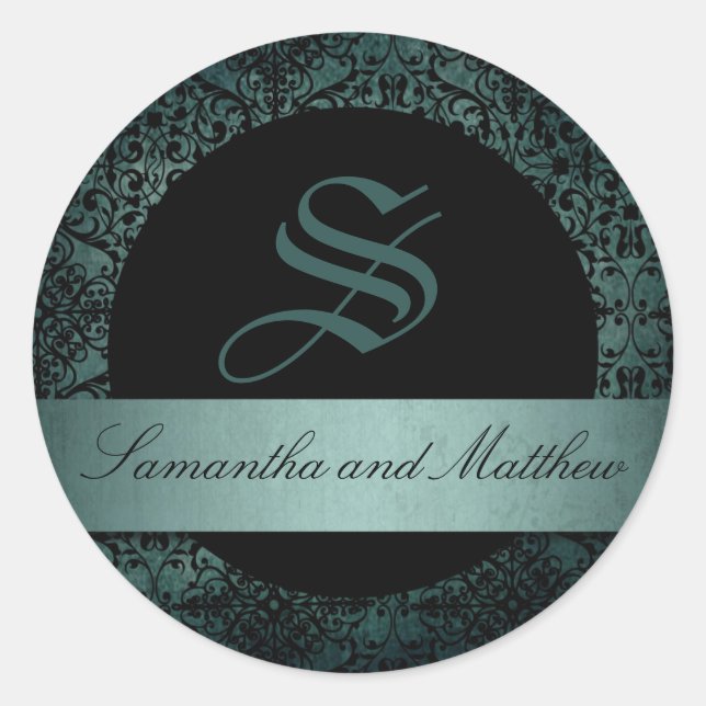 Etiqueta do monograma da lua nova (Frente)