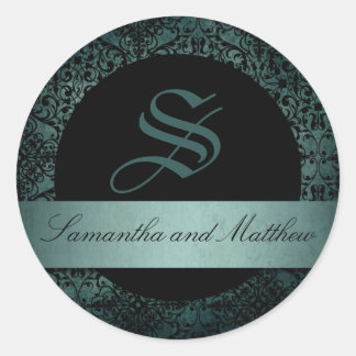 Etiqueta do monograma da lua nova