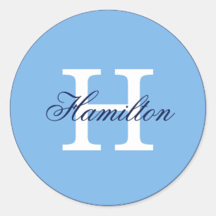 Etiqueta do monograma e do sobrenome