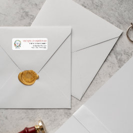 Etiqueta do Monograma Náutico de Natal Costeiro Ar